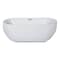 Alfi Brand ALFI brand AB8838 59" White Oval Acrylic Free Standing Soaking Bathtub AB8838 - alternate 2